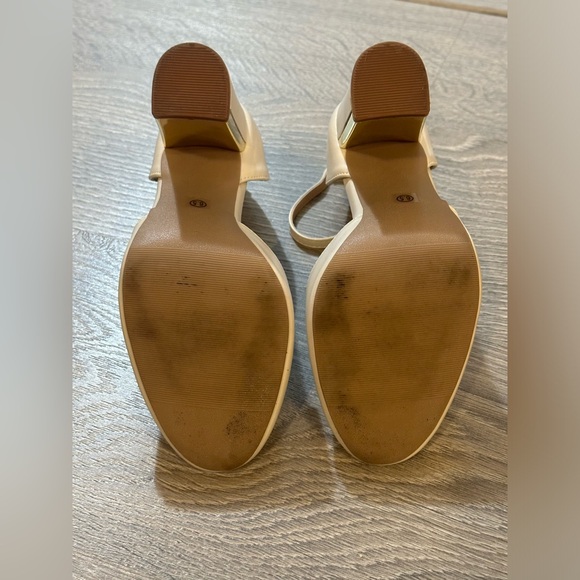 Lulu's Laura Off White Ankle Strap Heels - Picture 4 of 5